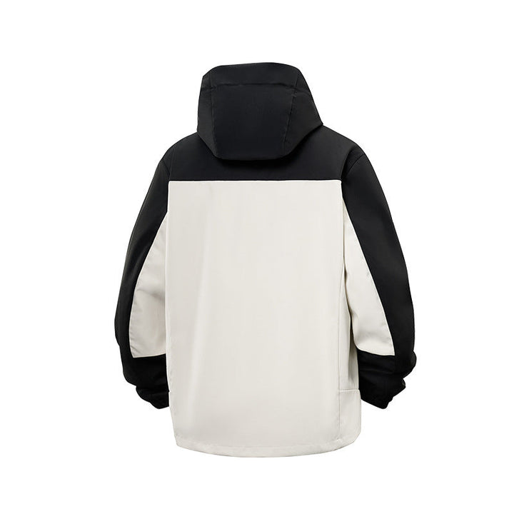 Herr Softshell Frilufts Jacka med Huva, Vattenavvisande och Kontrast Inlägg