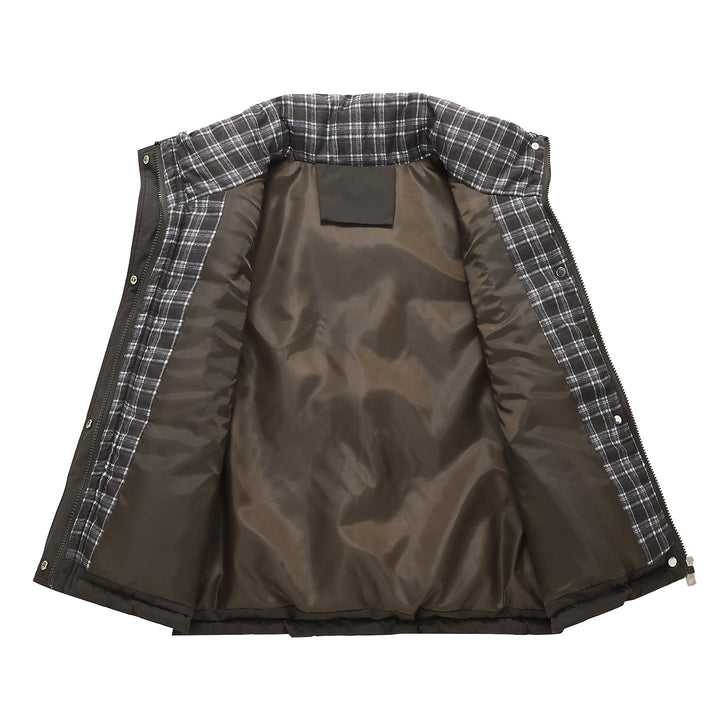 Dam Sleeveless Thermal väst med High Stand krage och Visible Vertical Zippers