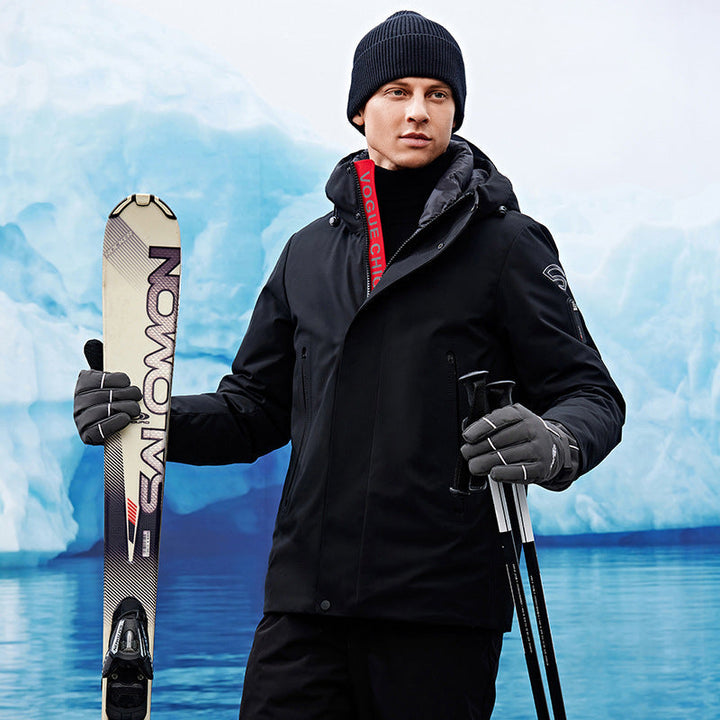 Herr Vindskyddande och Andningsbar Softshell Parka med Huva