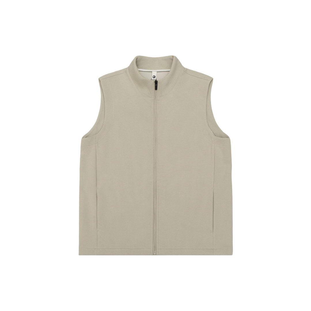 Dam Sleeveless Stickad Väst med Ståkrage och Hel-Length Dragkedja