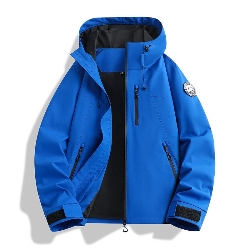 Herr Three-Piece Softshell Frilufts Jacka med Avtagbar Fleecefoder och Huva