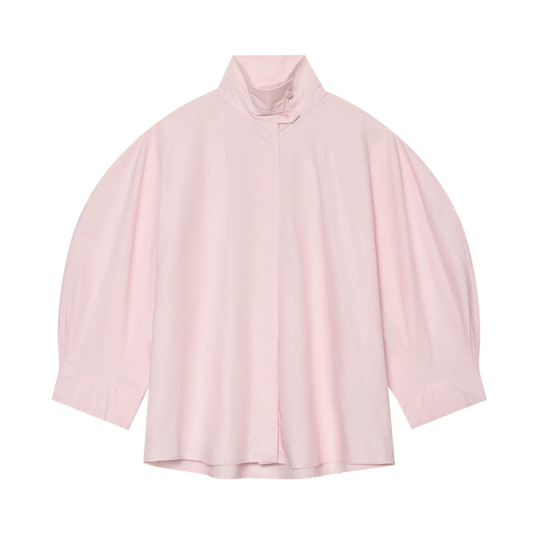 Dam oversized regn poncho med ståkrage och concealed knäppning