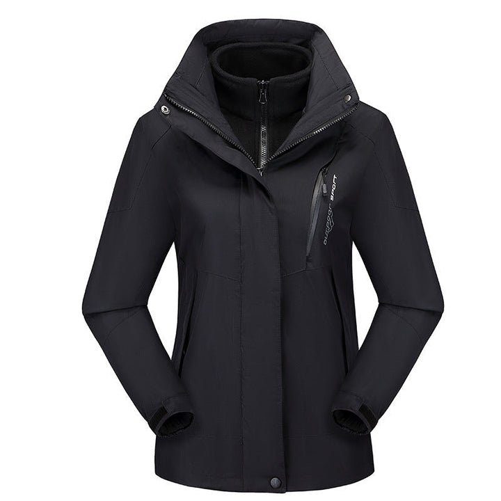 Dam Three-Piece Softshell funktionsjacka med avtagbar fleece inner lagerplagg