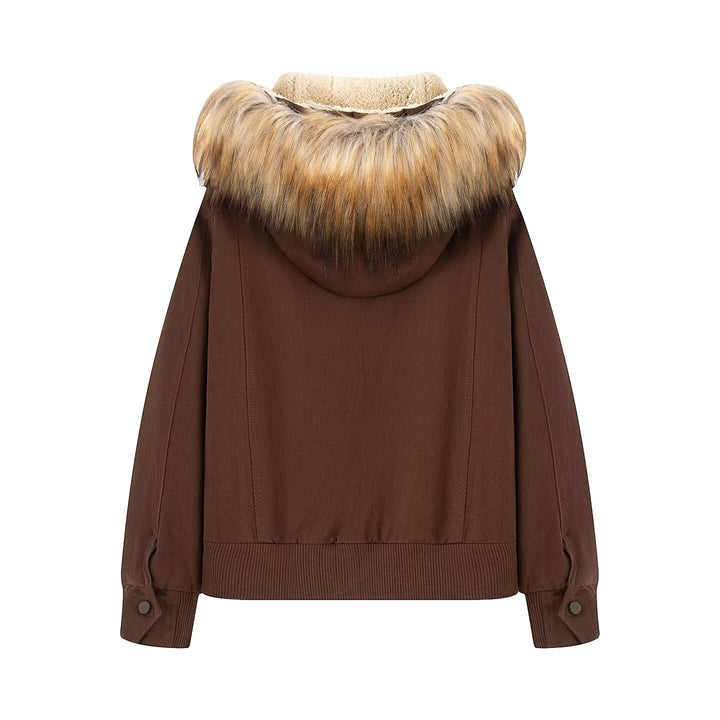 Dam Thermal Parka med teddyfoder och Removable Fur huva