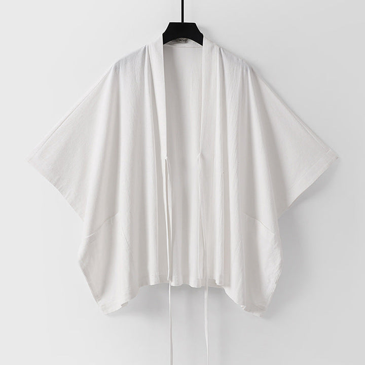 Dam oversize Kimono kofta med Tie och utanpåfickor