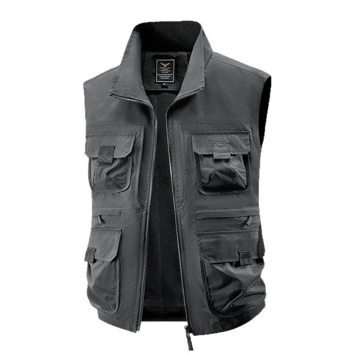 Herr Tactical Multifunctional Väst med Numerous Multipurpose Fickor, Lätt Ripstop och Mesh Foder