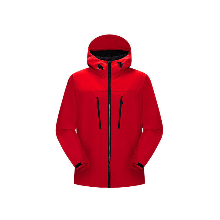 Dam Technische Wasserfeste Softshell‑regenjacke med huva, Versiegelten Nähten och Vertikalen Reißverschlusstaschen