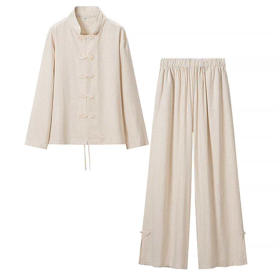 Dam oversize Mandarin jacka med Knot Closures och vid ärmar