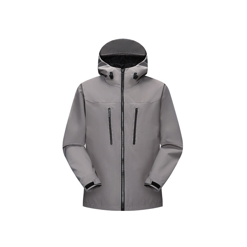 Dam Technische Wasserfeste Softshell‑regenjacke med huva, Versiegelten Nähten och Vertikalen Reißverschlusstaschen