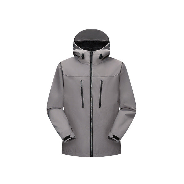 Dam Technische Wasserfeste Softshell‑regenjacke med huva, Versiegelten Nähten och Vertikalen Reißverschlusstaschen