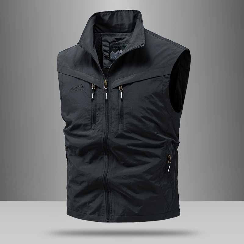 Herr Technical Utility Väst med Hög Krage och Multi-Pockets