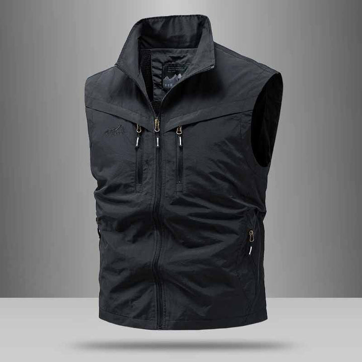 Herr Technical Utility Väst med Hög Krage och Multi-Pockets