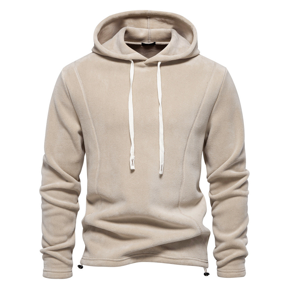 Herr Lätt Fleece Pullover med Kort Dragkedja och Ståkrage