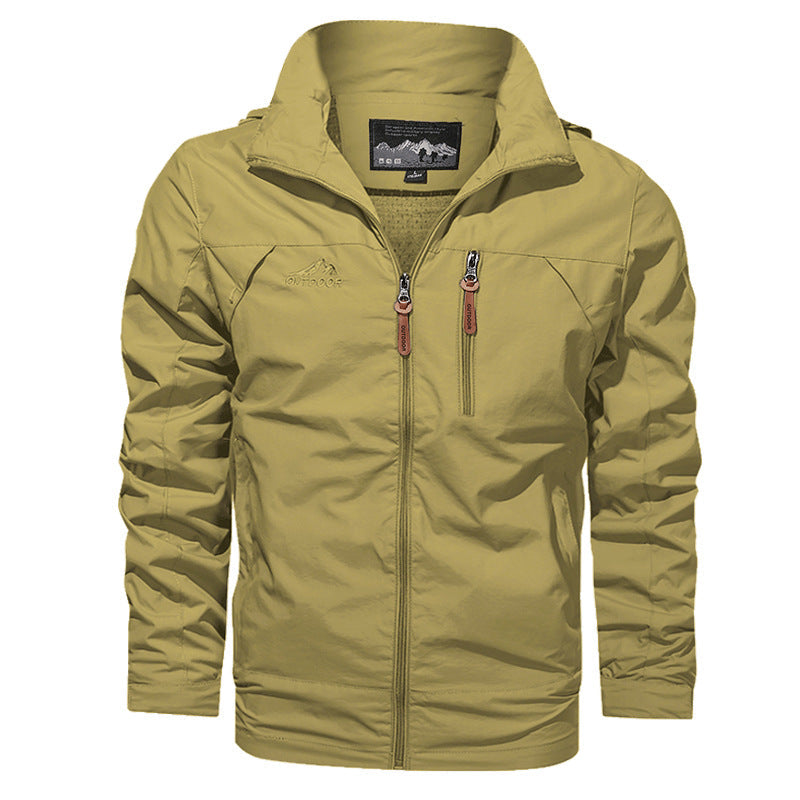 Herr Lätt Softshell Vindjacka med Bröst Dragkedja och Hög Krage