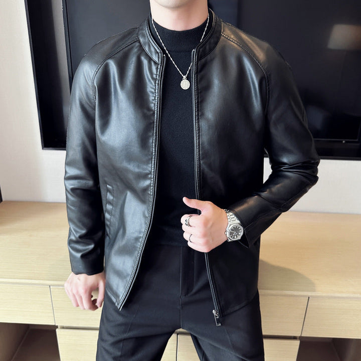 Herr Slim fuskläder Blouson med ståkrage och Dold Dragkedja