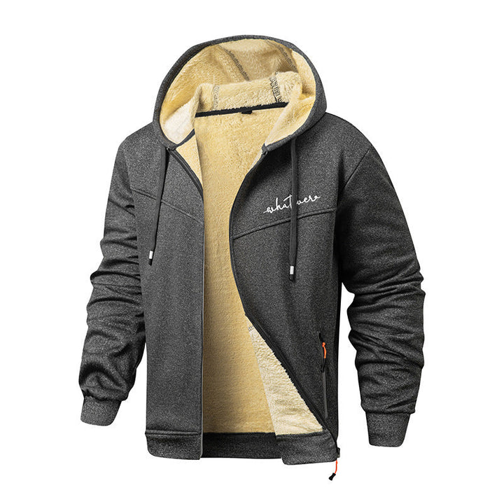 Herr Athletic Fleece Jacka med Hög Krage