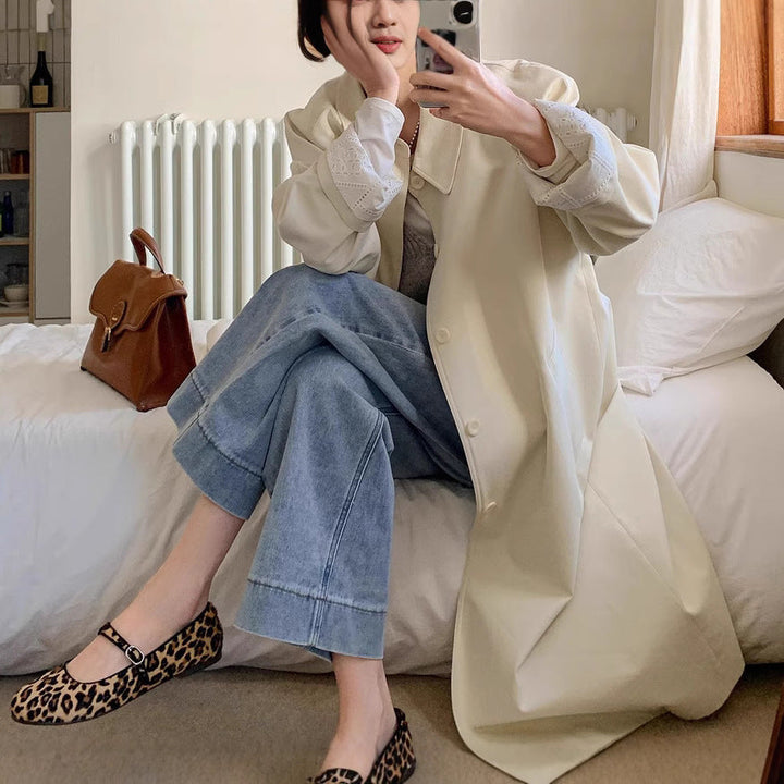 Dam avslappnad oversize trenchcoat