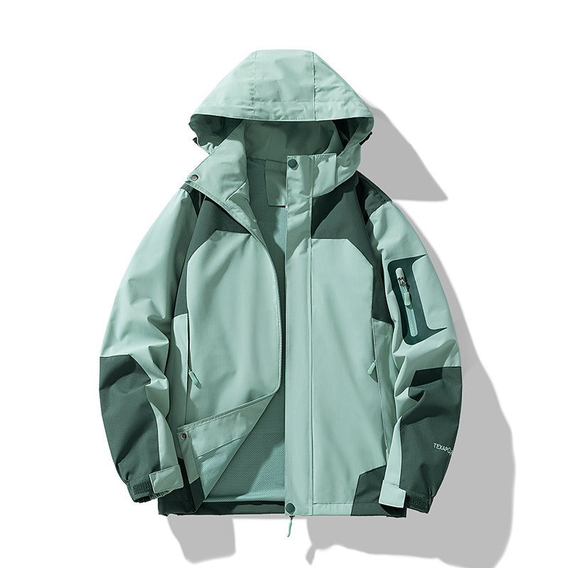 Herr Andningsbar Softshell Prestanda Jacka med Huva och Arm Ficka