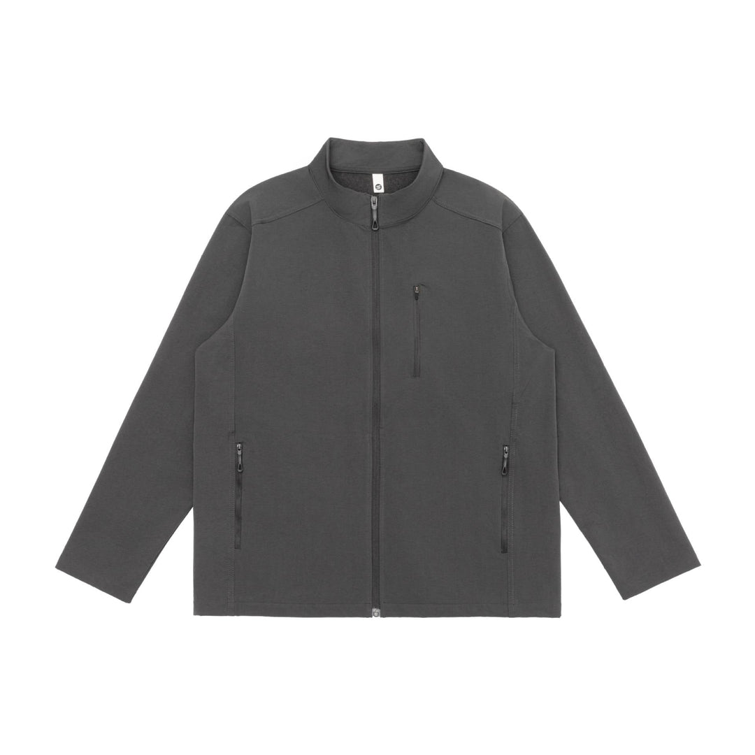 Unisex Lätt Softshell Jacka med Ståkrage och Fickor med Dragkedja