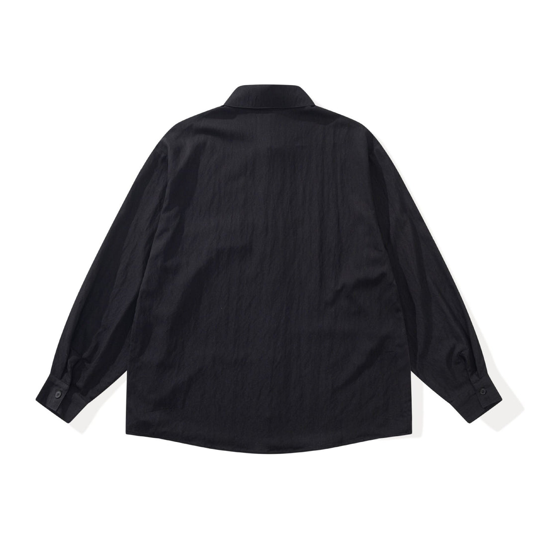 Unisex Oversized Skjorta Jacka i Patchwork Design