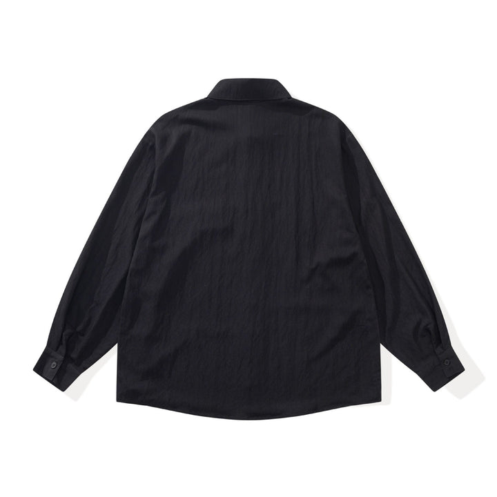 Unisex Oversized Skjorta Jacka i Patchwork Design