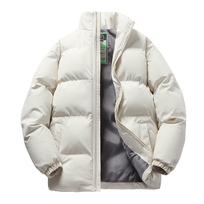 Unisex quiltad vinter dunjacka med high ståkrage och elastiska muddar