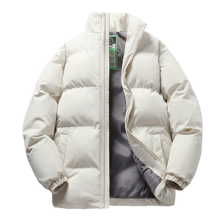 Unisex quiltad vinter dunjacka med high ståkrage och elastiska muddar