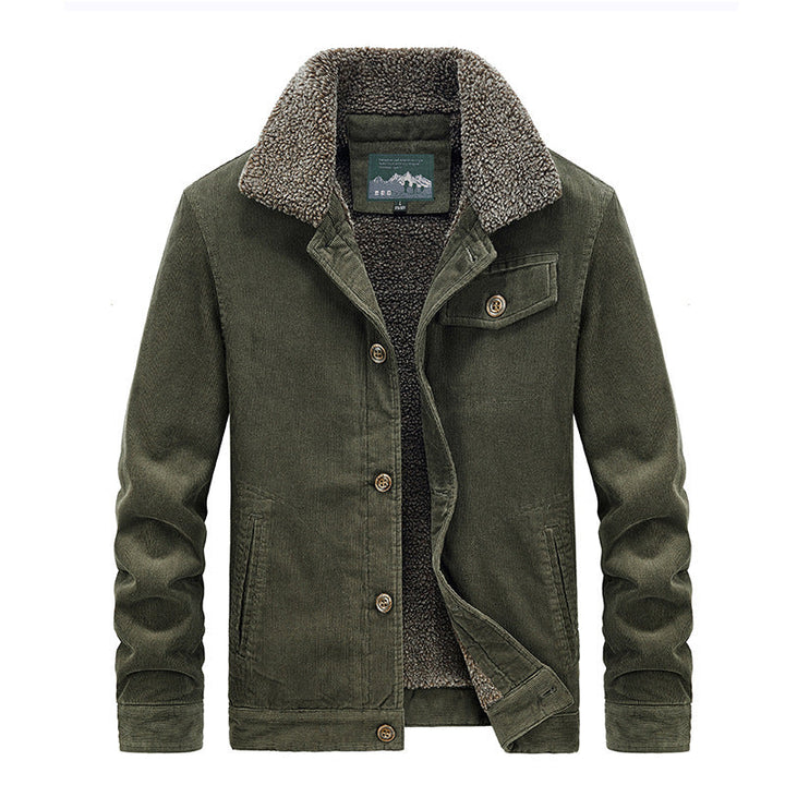 Herr Manchester Worker Jacka med Voluminous Sherpa Foder och Bröst Lock Ficka