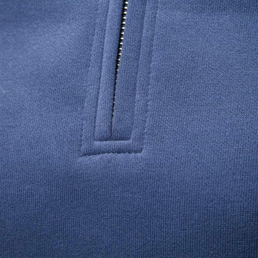 Herr Troyer Fleece Pullover med Ståkrage och Halv Dragkedja