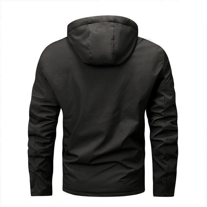 Herr Nano Water-Repellent Vadderad Thermo Luvtröja Jacka med Fleece Foder och Concealed Fickor med Dragkedja