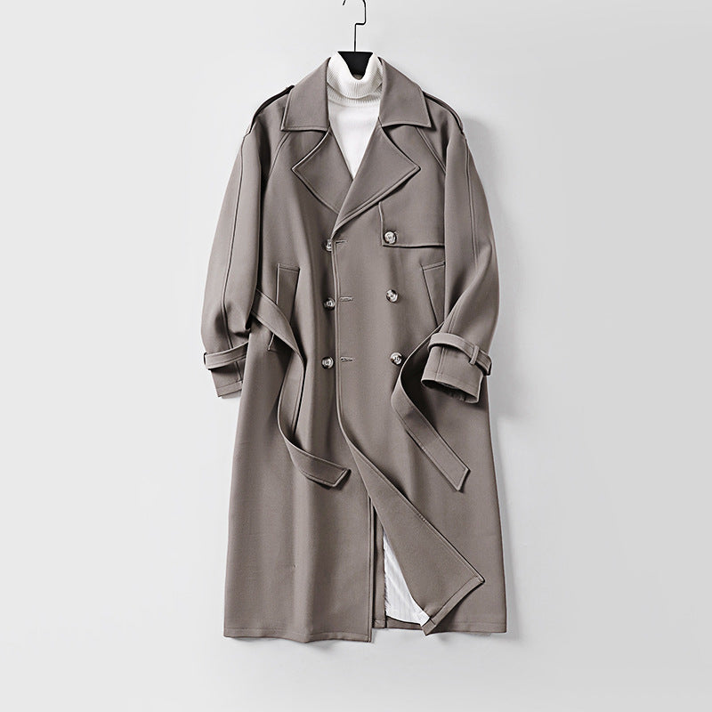 Dam Double-Breasted oversize trenchcoat med vid Shawl krage och bälte