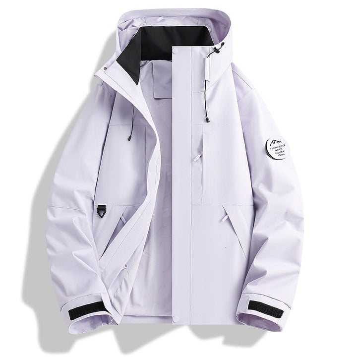 Herr vatten- och vindtät softshell utomhusjacka med justerbar huva