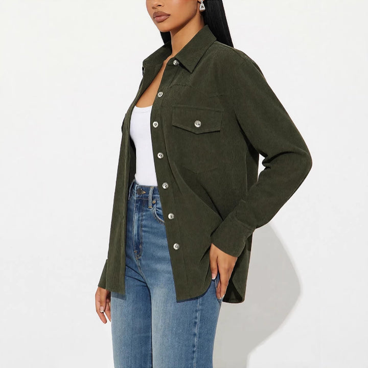 Dam manchester Overshirt i Relaxed passform med Patch bröstfickor och knäppning