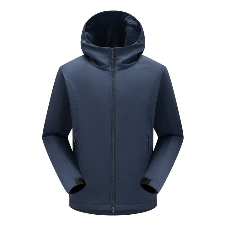 Herr Softshell Frilufts Jacka med Huva, Vindtät Membran och Ergonomisk Skärning