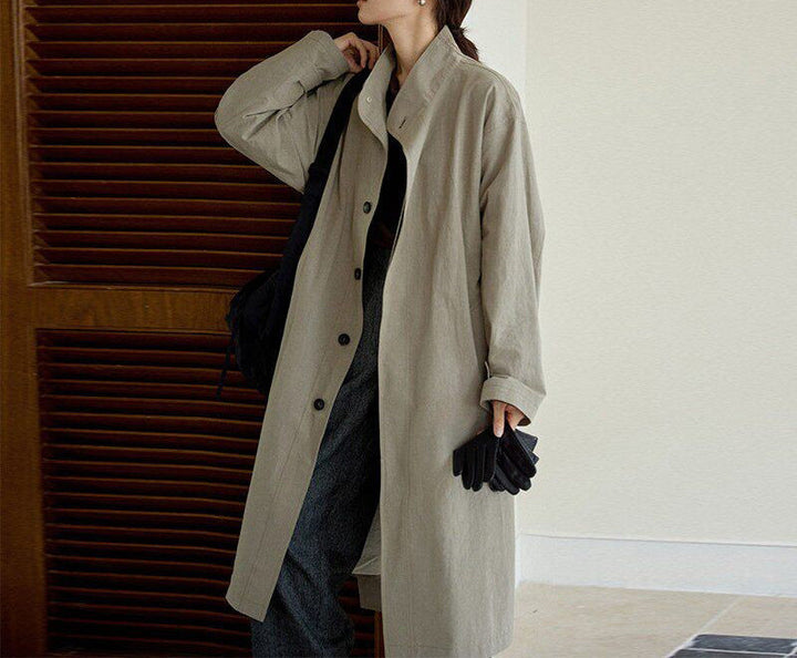 Dam Urban lång trenchcoat