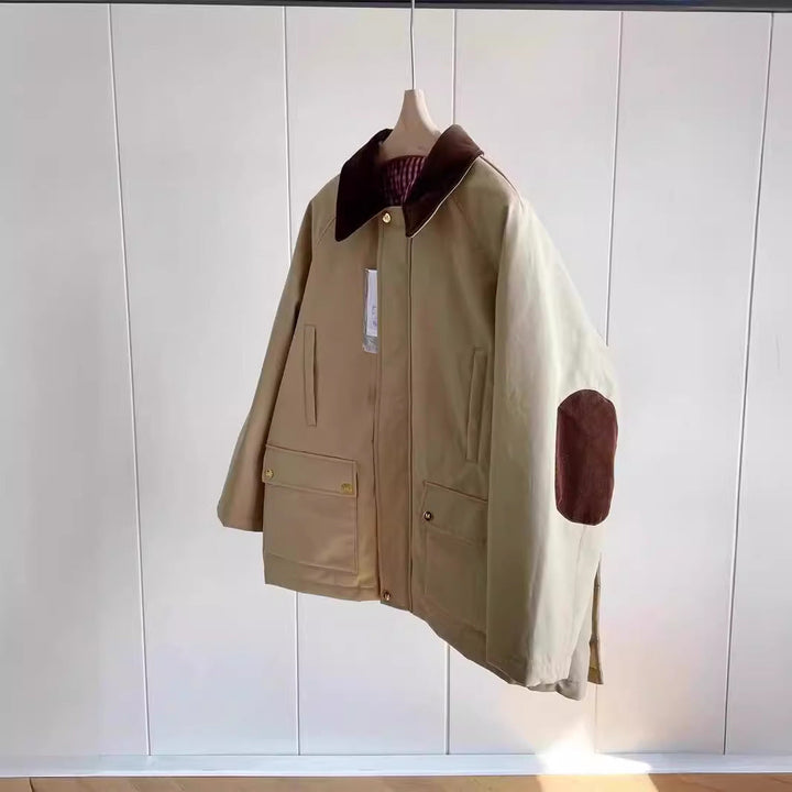 Dam stilren övergångsjacka med kontrasterande Elbow Patches
