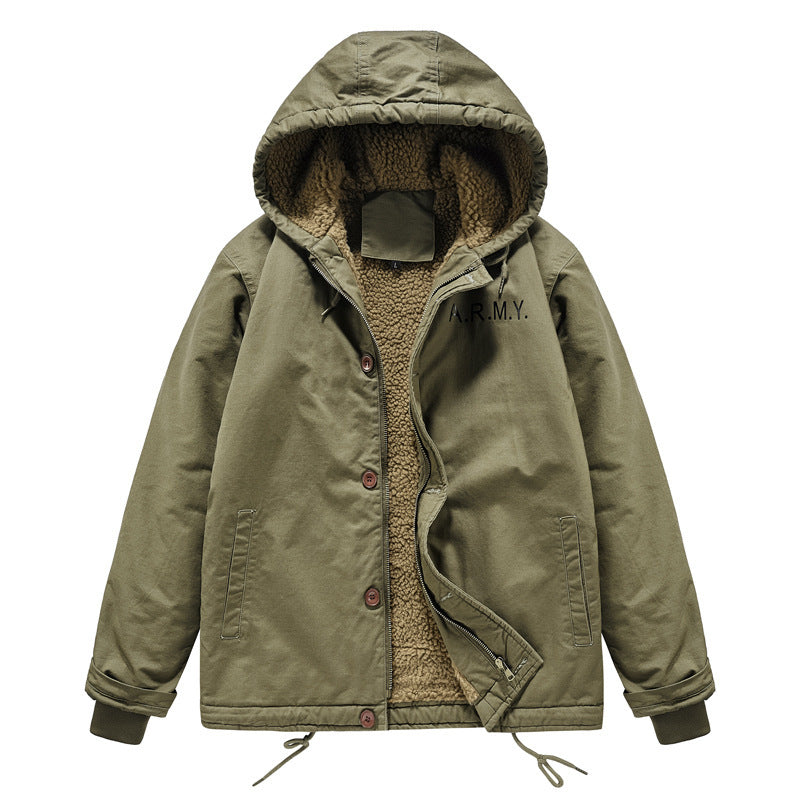 Herr Praktisk Teddy Fleece Jacka