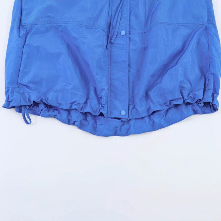 Dam Lätt Windbreaker Jacka med Hög Stå Krage, Drawstring Nederkant och Raglan Ärmar