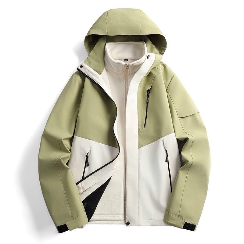 Dam non-vattentät Softshell outdoorjacka med huva andningsbar membrane