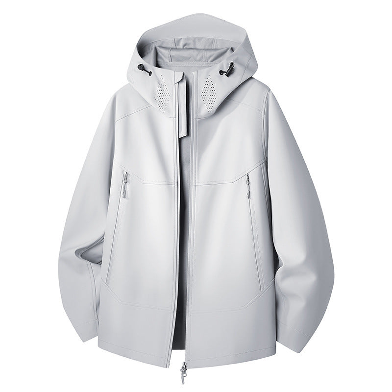 Dam vattentät softshell utomhusjacka med minimalistisk silhuett och Ventilation Perforation at den krage