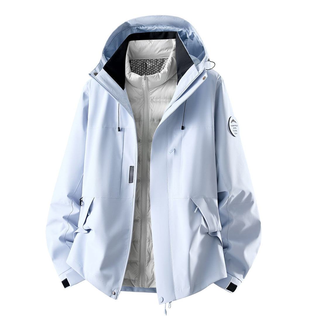 Dam Multifunctional Outdoorjacka med Avtagbar Quiltad Inner Jacka