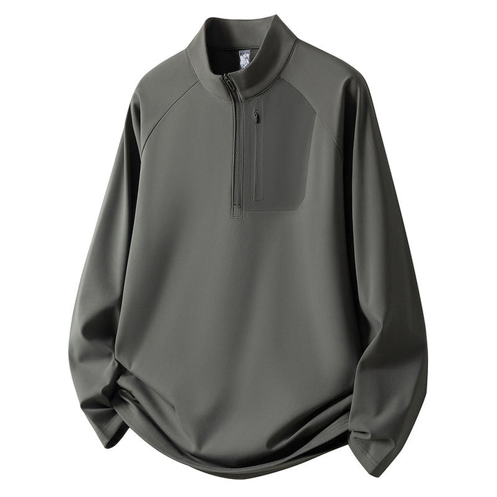 Herr Sport Fleece Pullover med Dragkedja