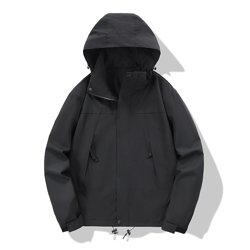 Unisex lätt Technical Softshell outdoorjacka med huva och Adjustable fåll