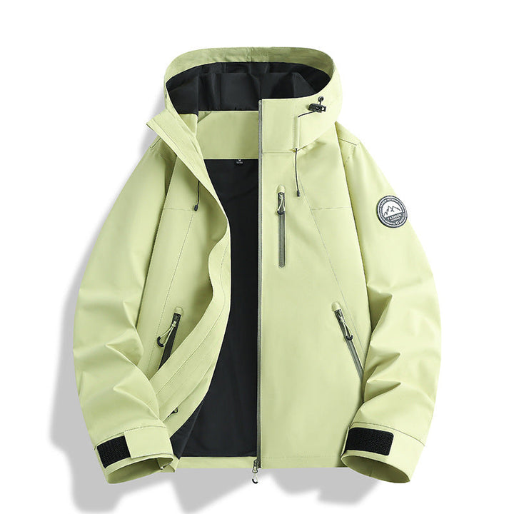 Herr Three-Piece Softshell Frilufts Jacka med Avtagbar Fleecefoder och Huva