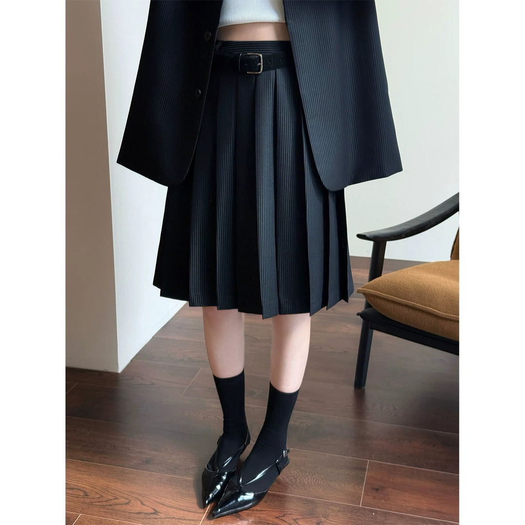 Dam elegant Pleated jacka Drune