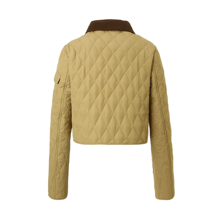 Dam Snygg Kort Jacka med Quiltad Design