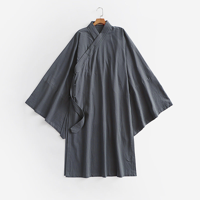 Unisex oversize Kimono kappa med vid ärmar och Asymmetrical Wrap fram