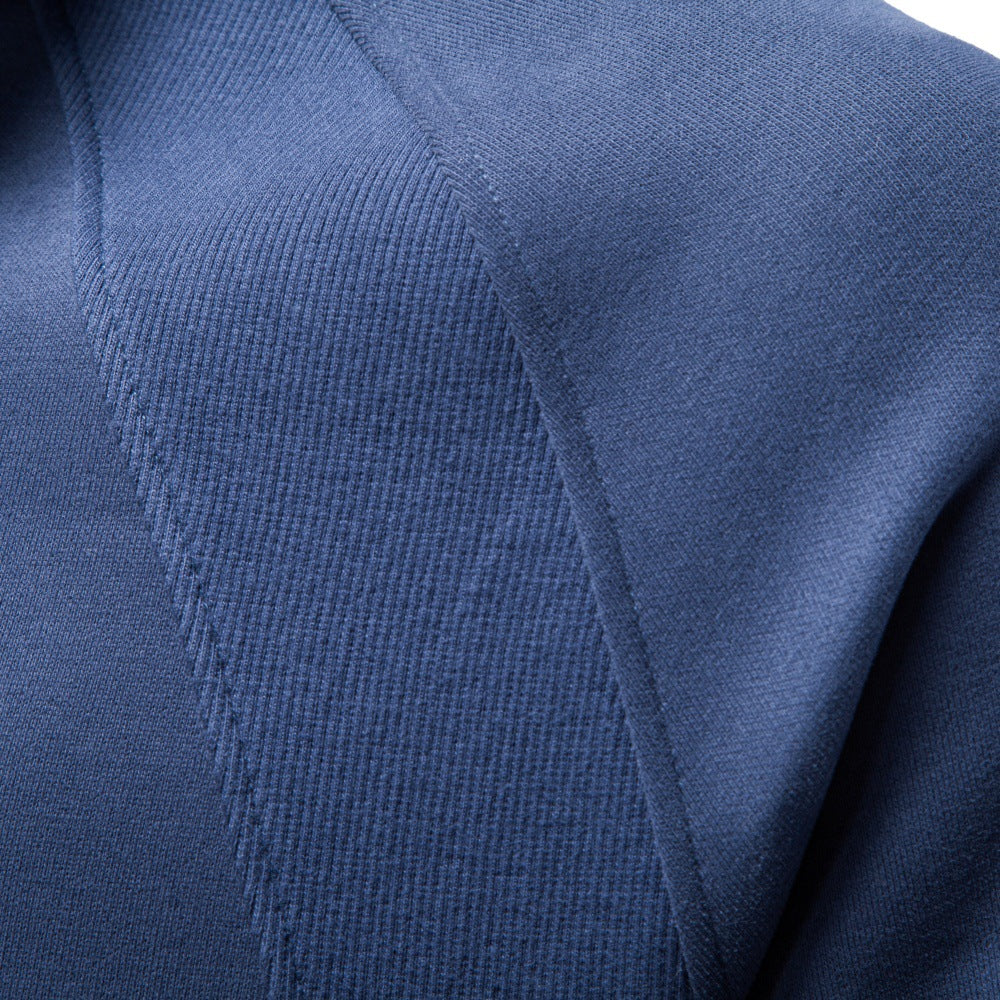 Herr Troyer Fleece Pullover med Ståkrage och Halv Dragkedja