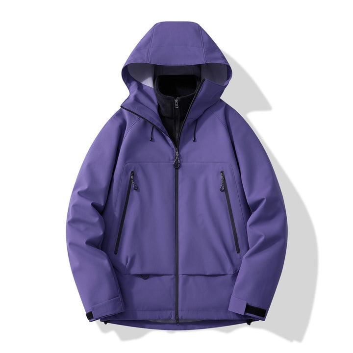 Herr Technical Insulating Softshelljacka med Huva och Fleece Inre Krage