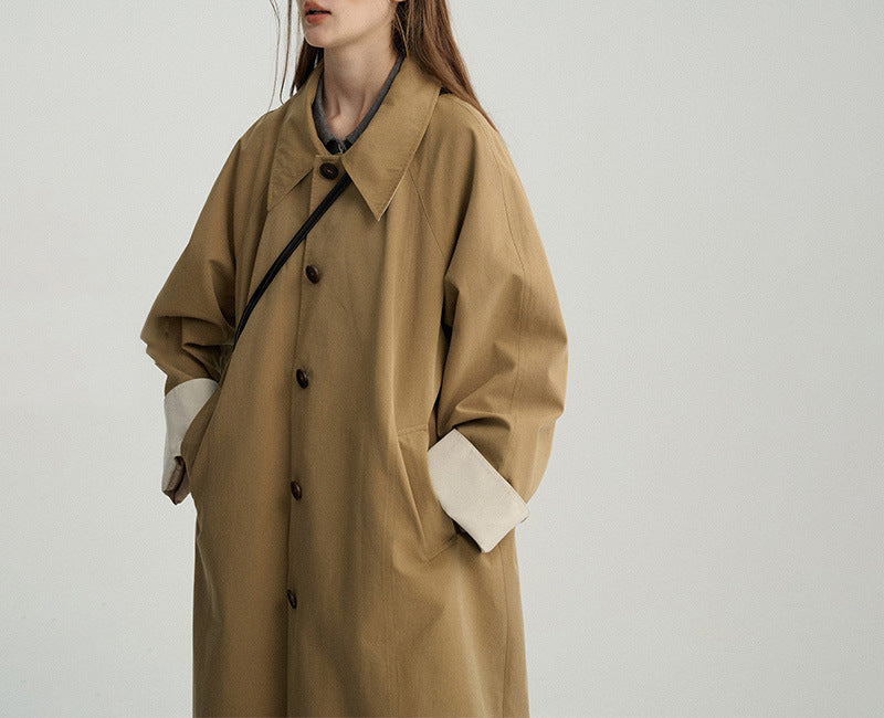 Dam oversize stad trenchcoat